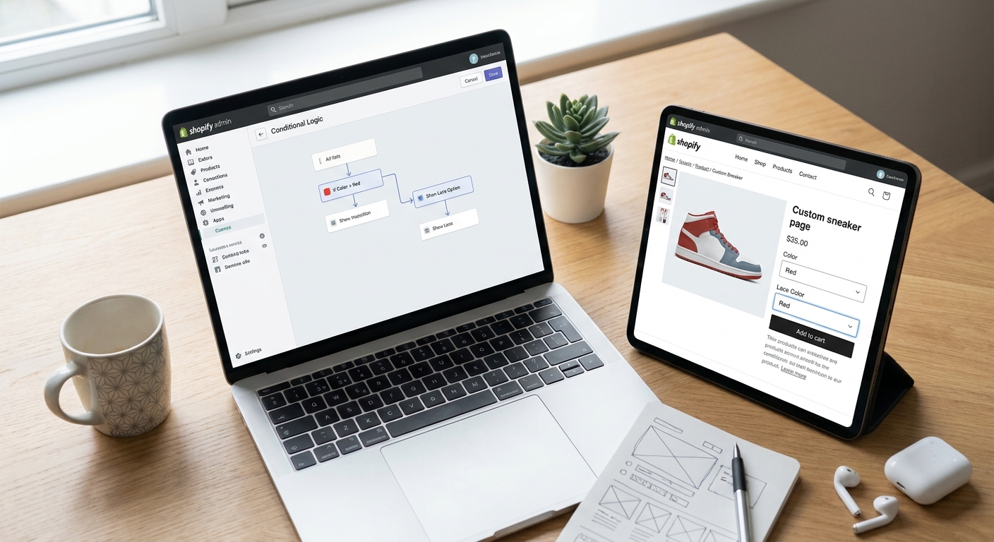 How to add conditional logic to Shopify customization options