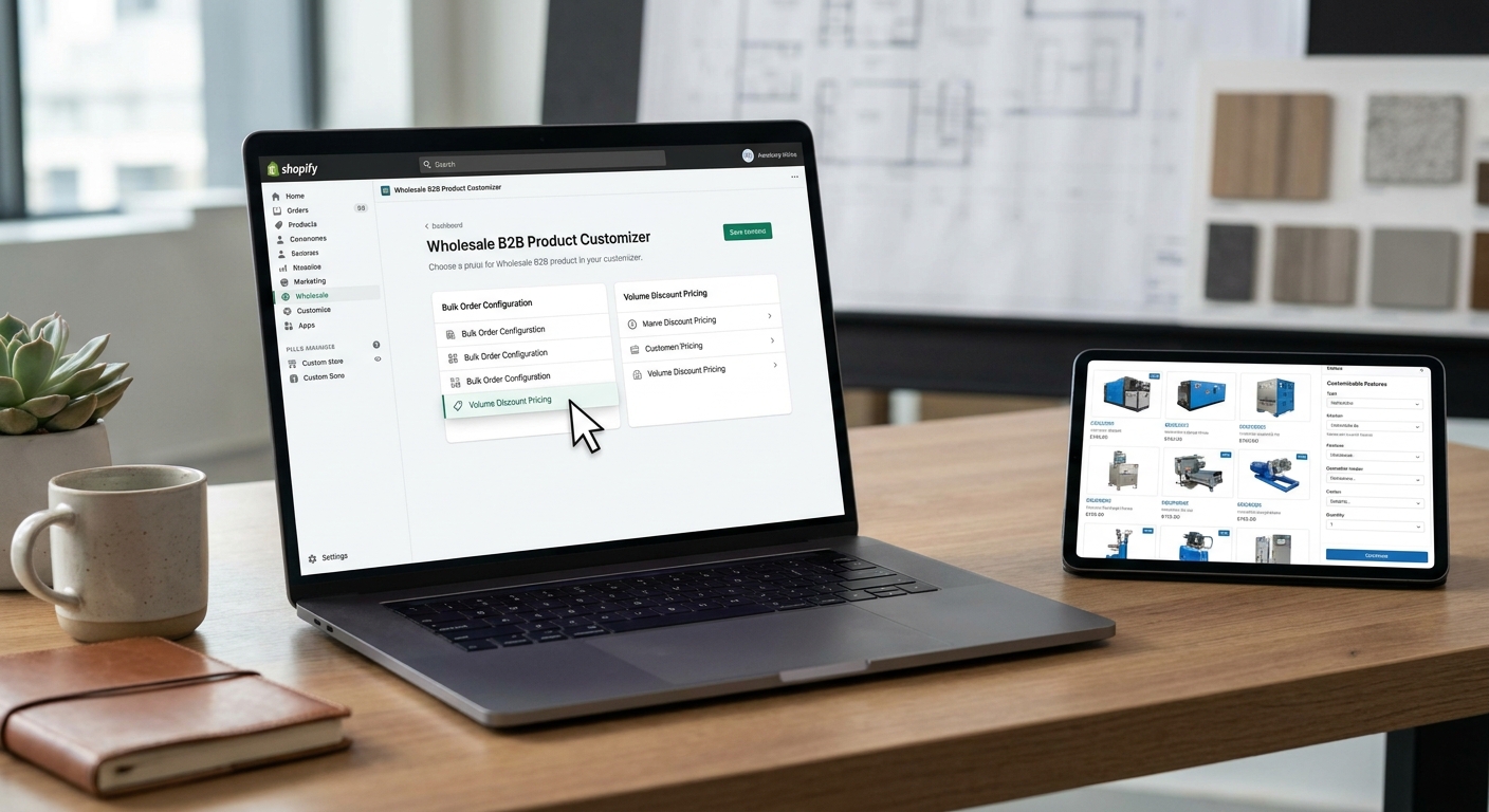 Shopify product customizer for wholesale and B2B catalogs