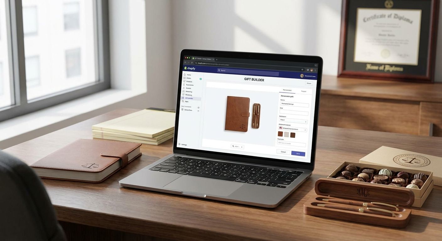 Shopify customizer for law firm client gift brands