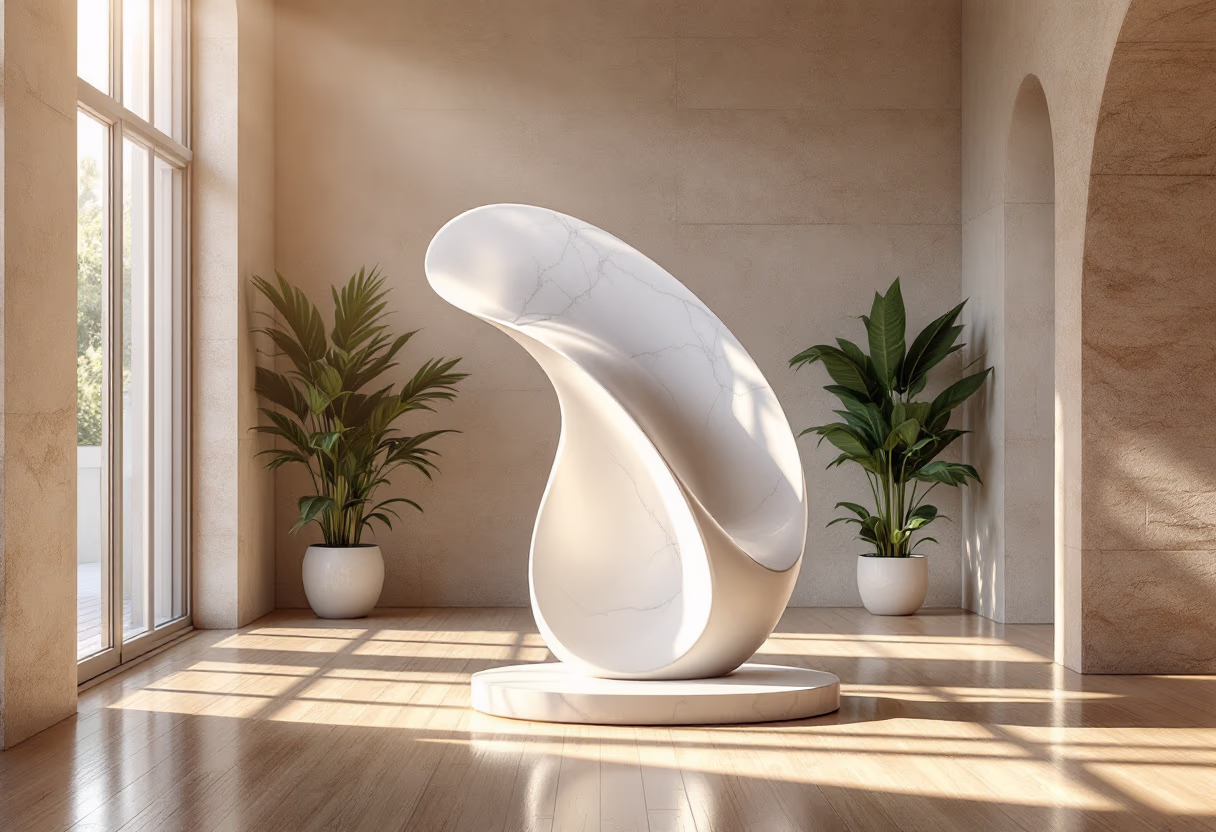 image of sculptures in an art gallery setting