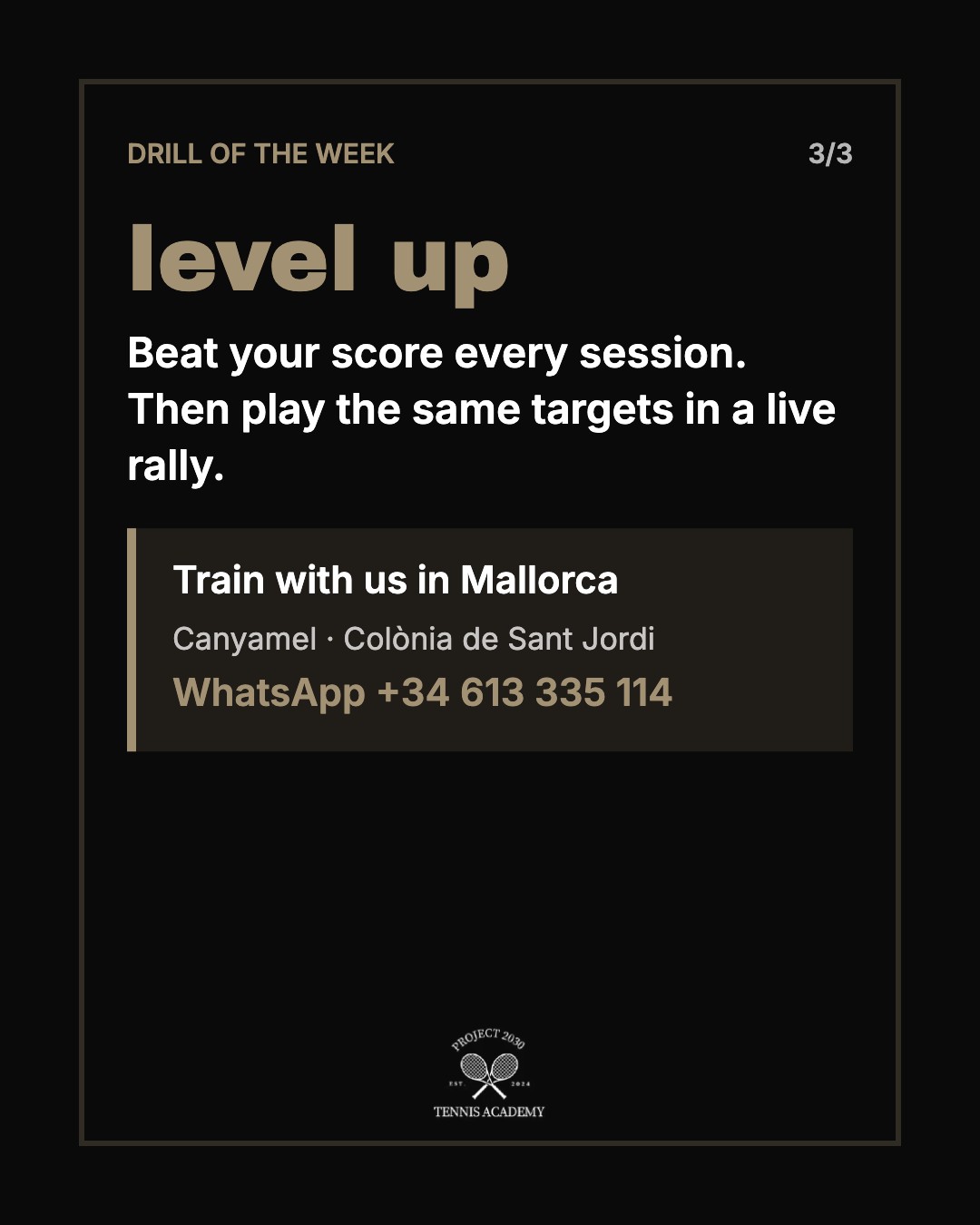 Level up – Zielkegel-Drill