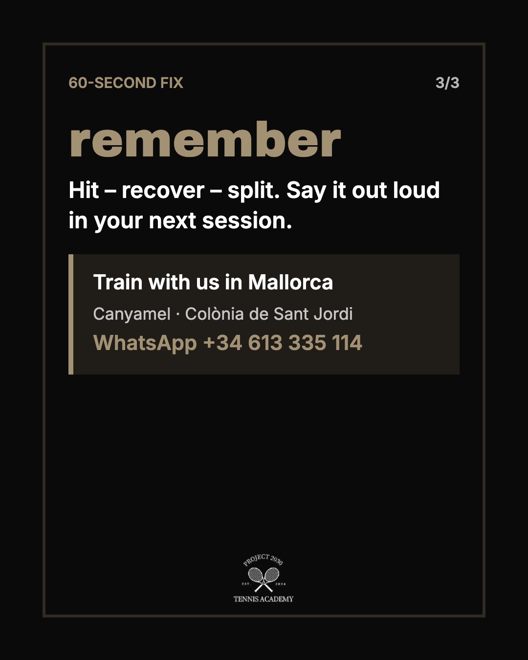 Hit – recover – split