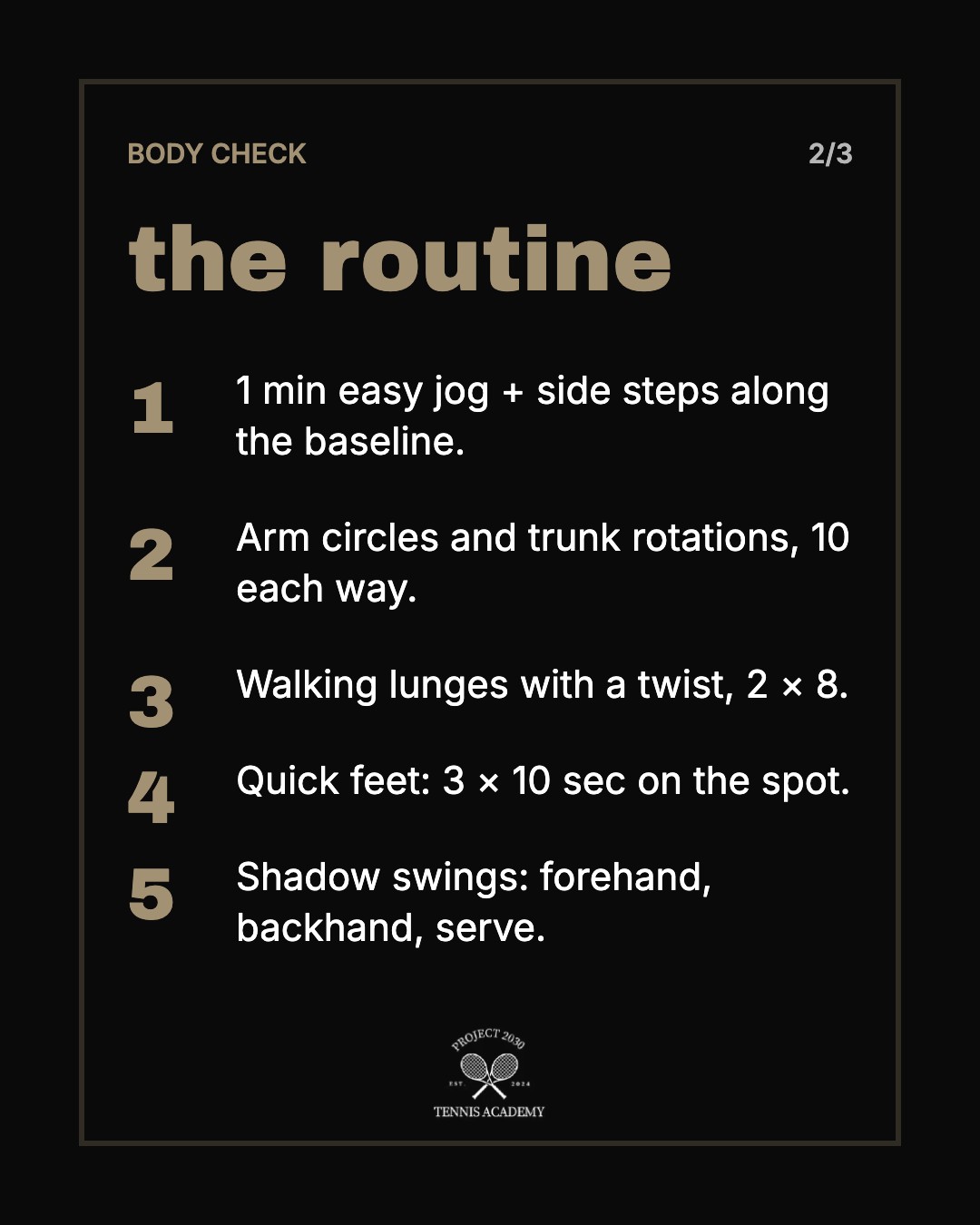 Die 5-Minuten-Routine