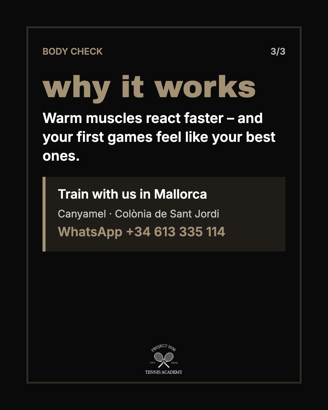 Why it works