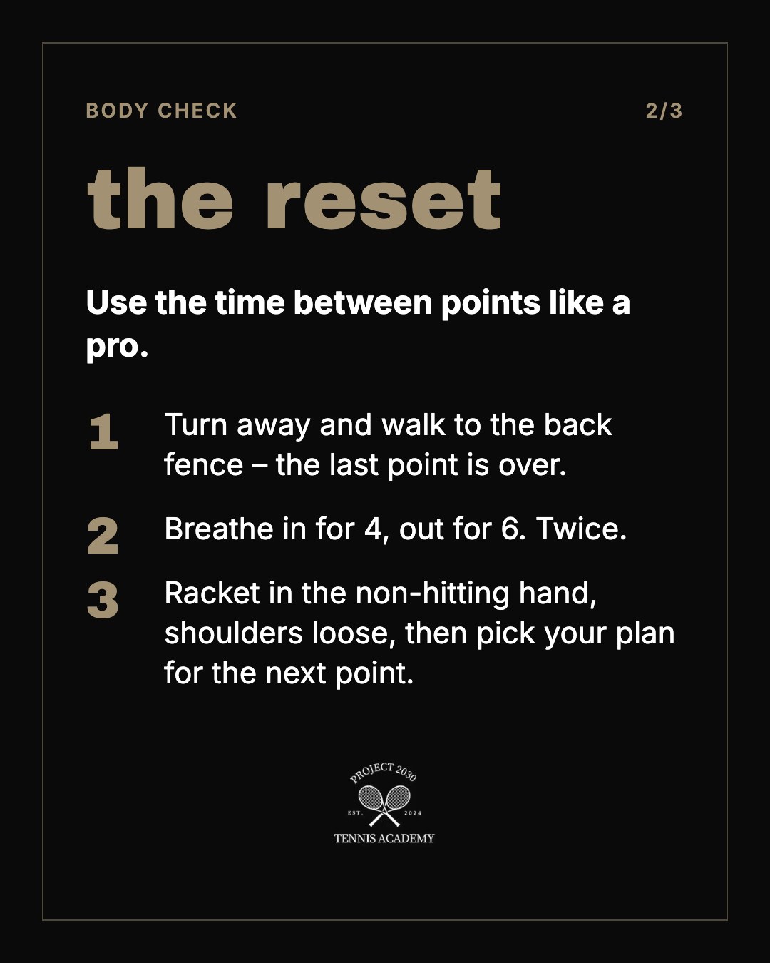 Die Reset-Routine zwischen den Punkten