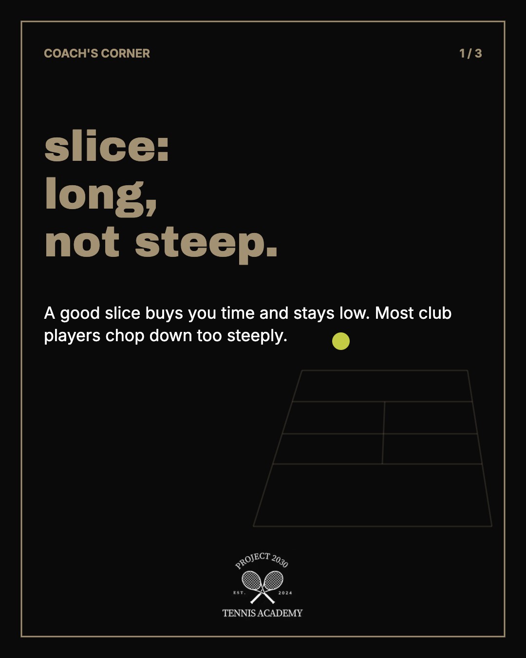 Coach's Corner: Slice – lang statt steil