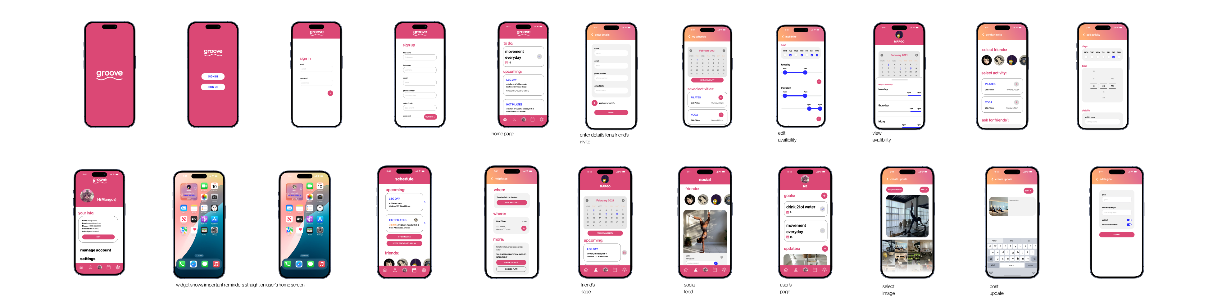 Groove screens overview