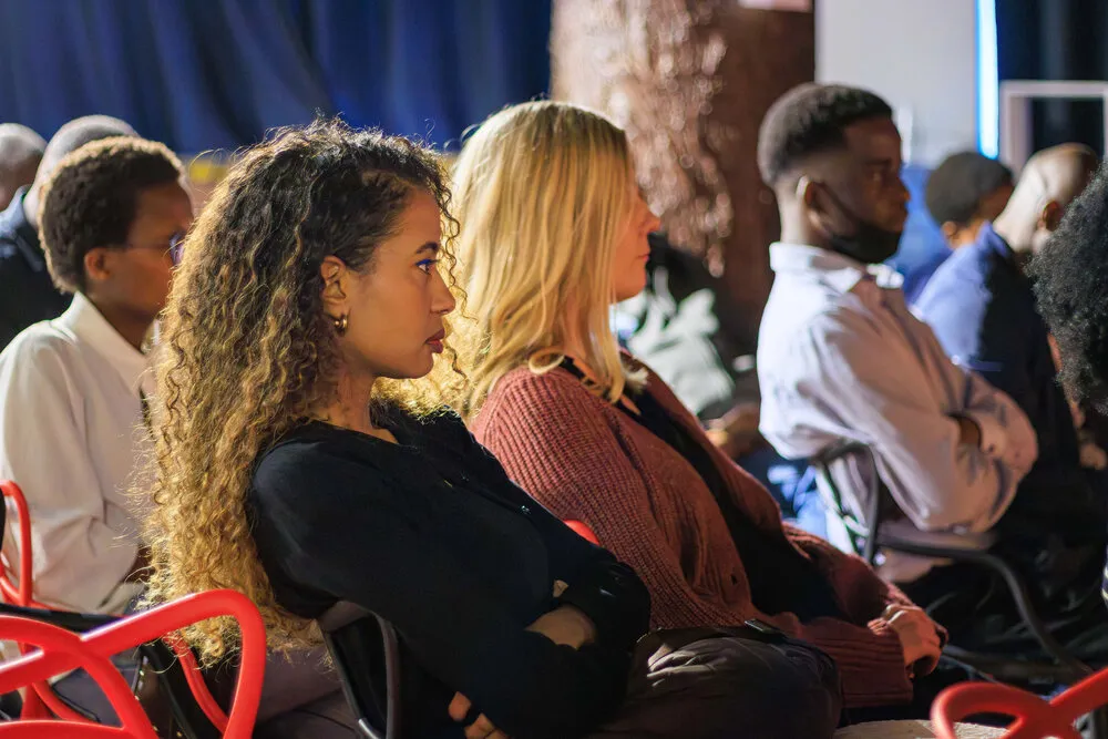 Audience listening to panel