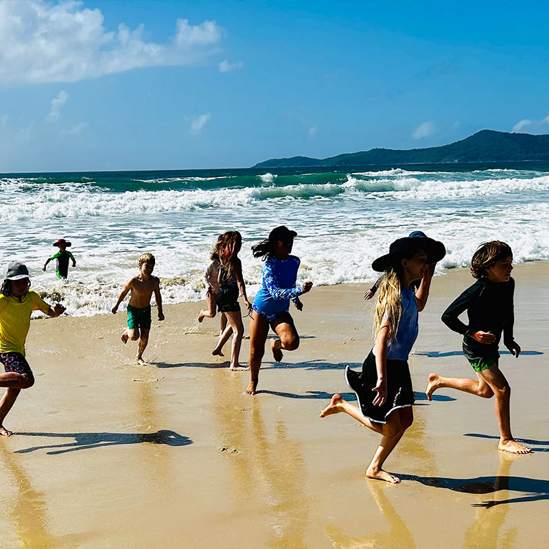 River School Children at camp