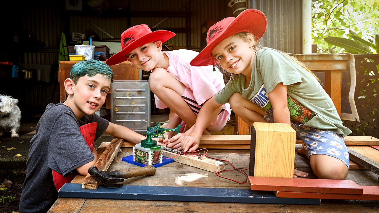 River School Kids learning