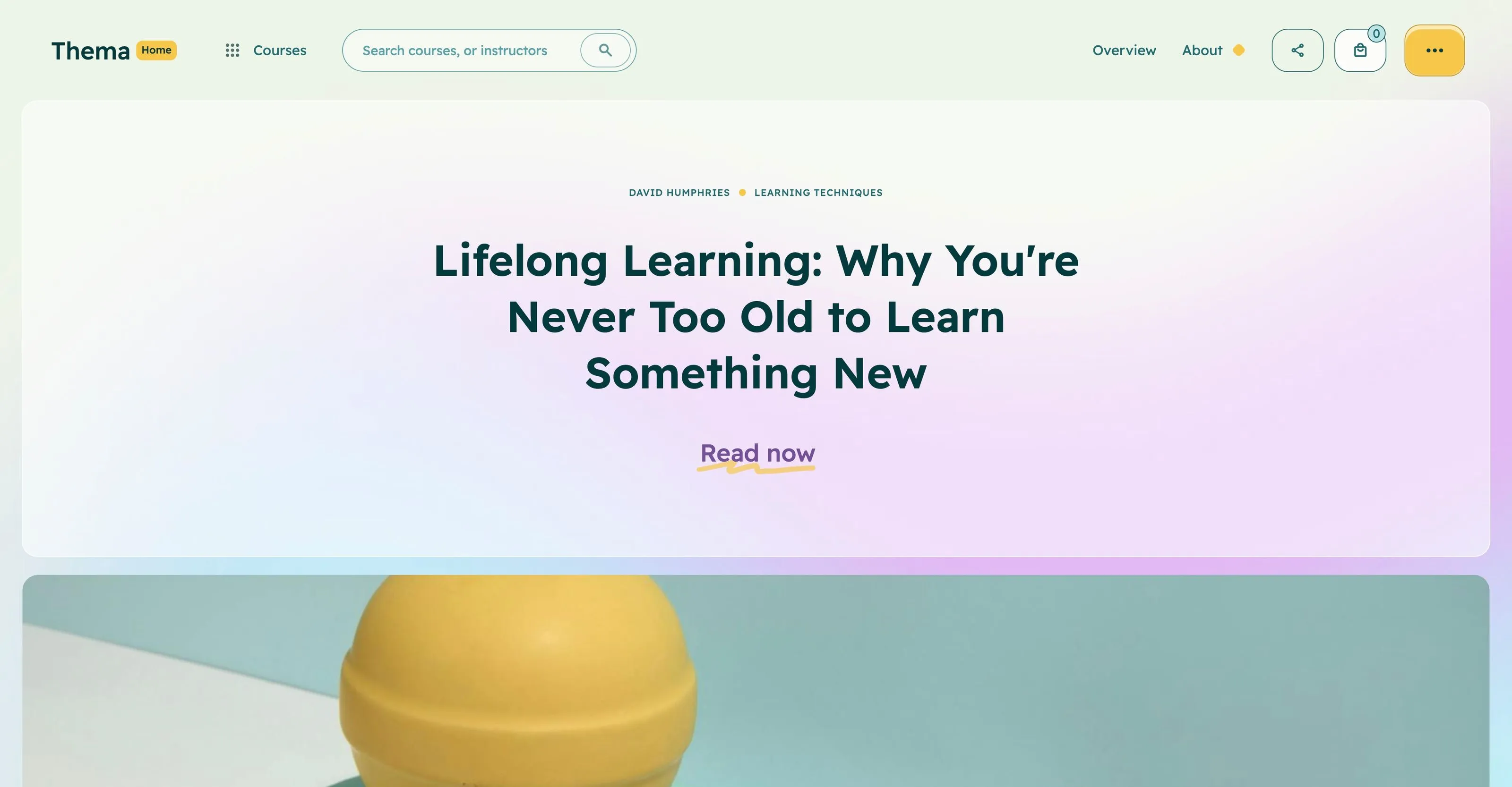Thema: Education learning Webflow website template screen