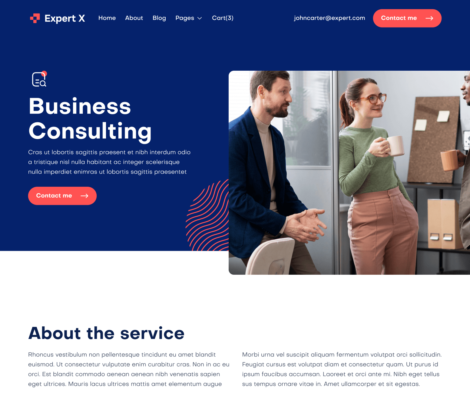 Expert X - Service Single Page - Business Coach Webflow Template