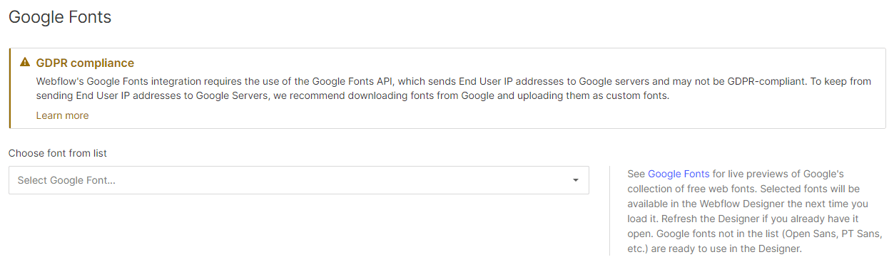 Custom Fonts - Expert X Webflow Template
