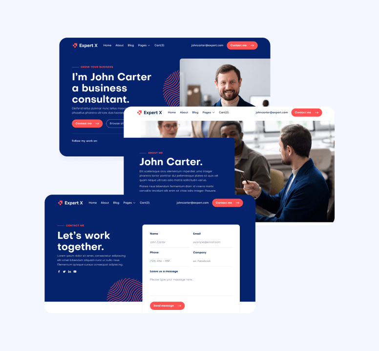 Expert X - 35 Sections - Business Coach Webflow Template