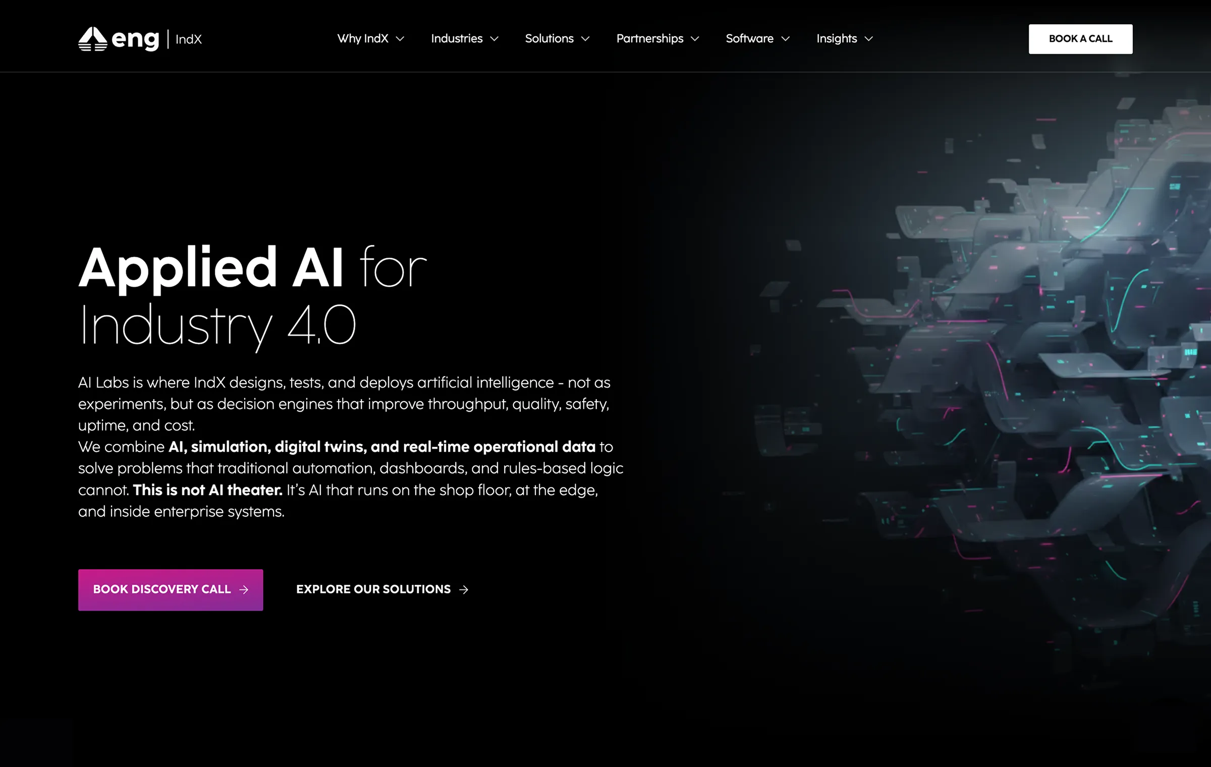 A wide mega menu for the IndX website under the 'Partnerships' tab. It features sections for Featured Partners like Siemens and SAP, a list of Technology and Delivery Partners, and a Featured Content sidebar with case studies.
