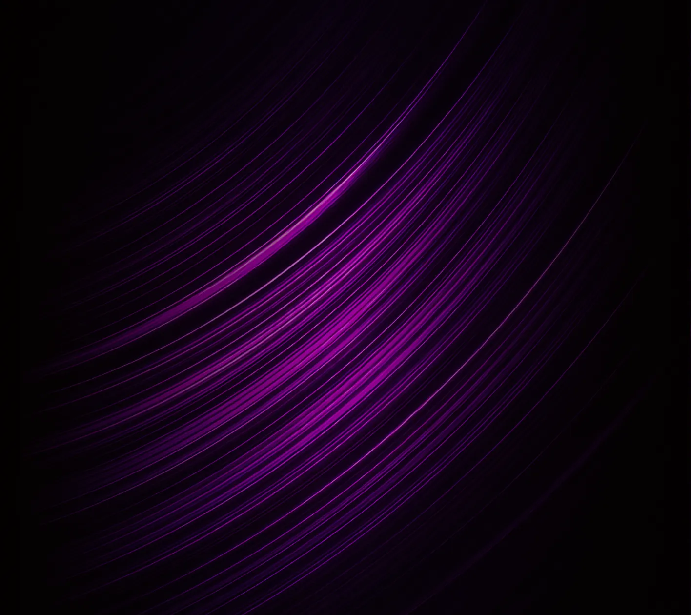 Curved purple light streaks on a dark background creating an abstract wave pattern.