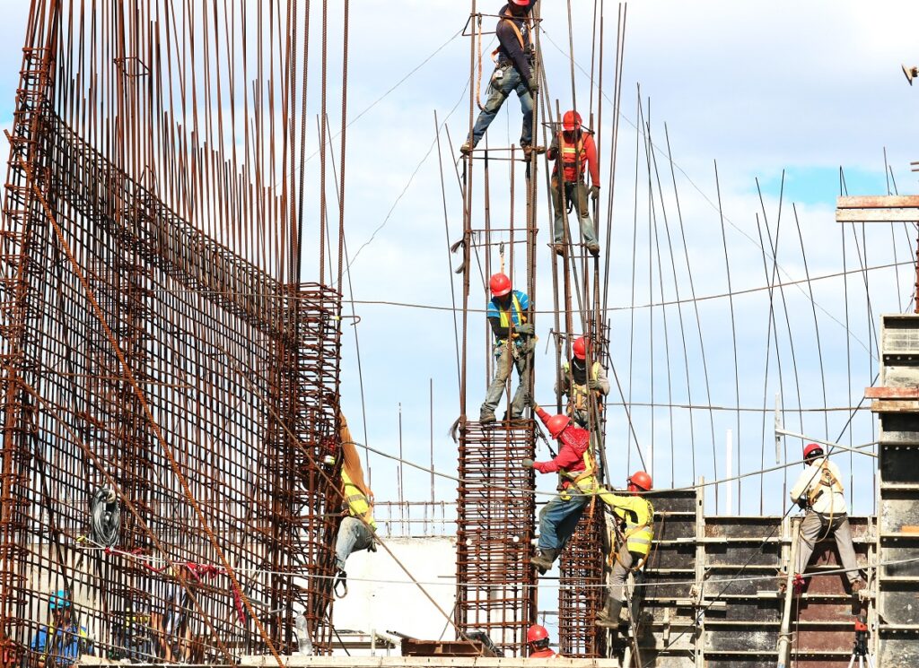 Crew Building on Construction Schedule