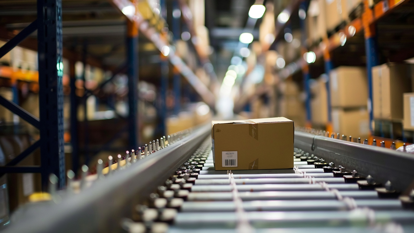 Warehouse interior with storage racking