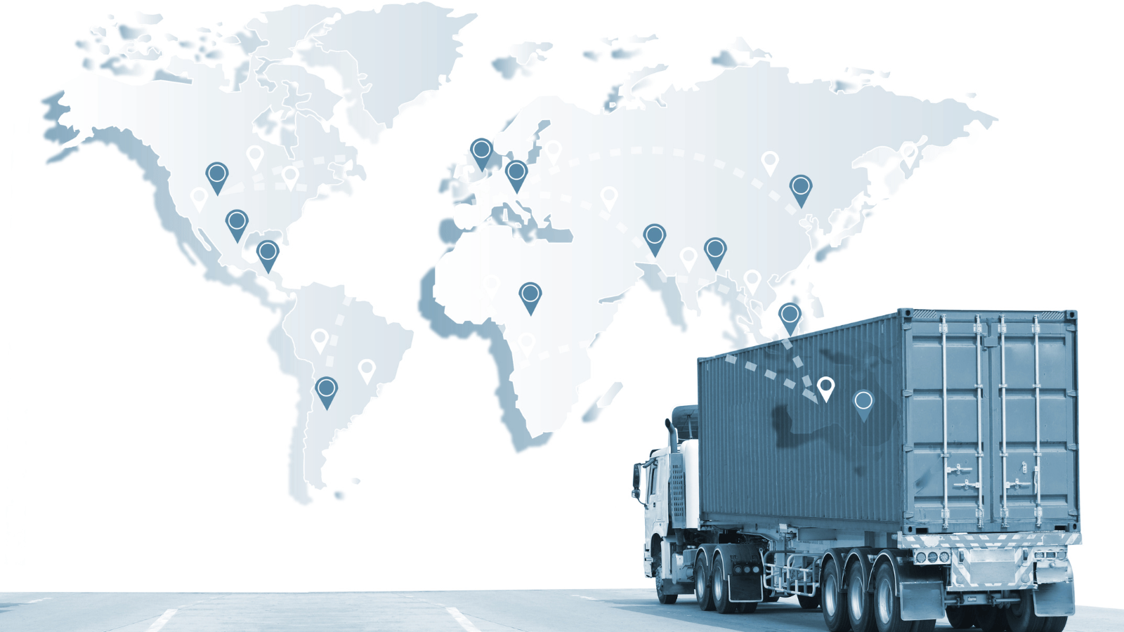 Cargo trucks on the road