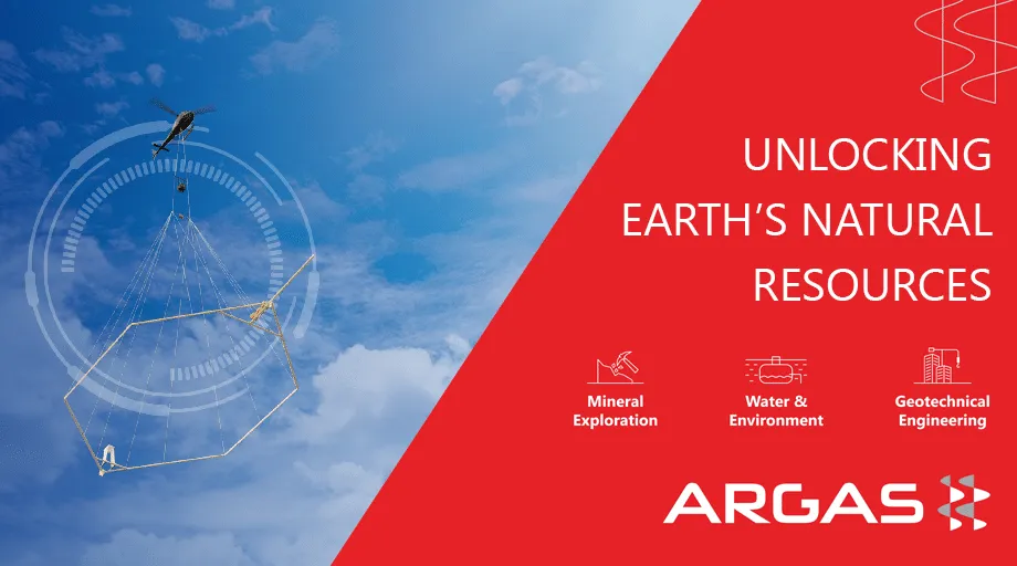 SkyTEM and ARGAS partnership banner – Unlocking Earth's natural resources