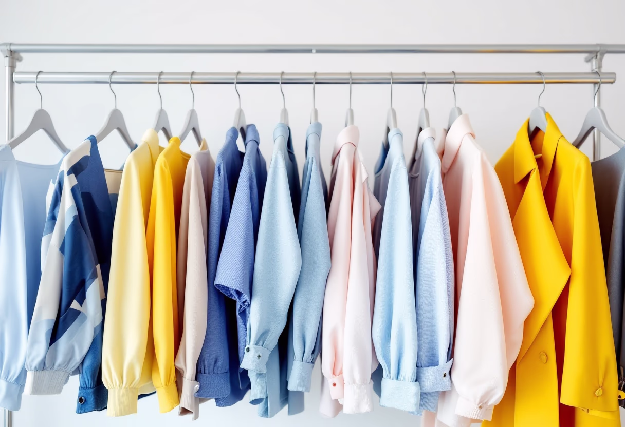 image of clothing racks section (for a department store)