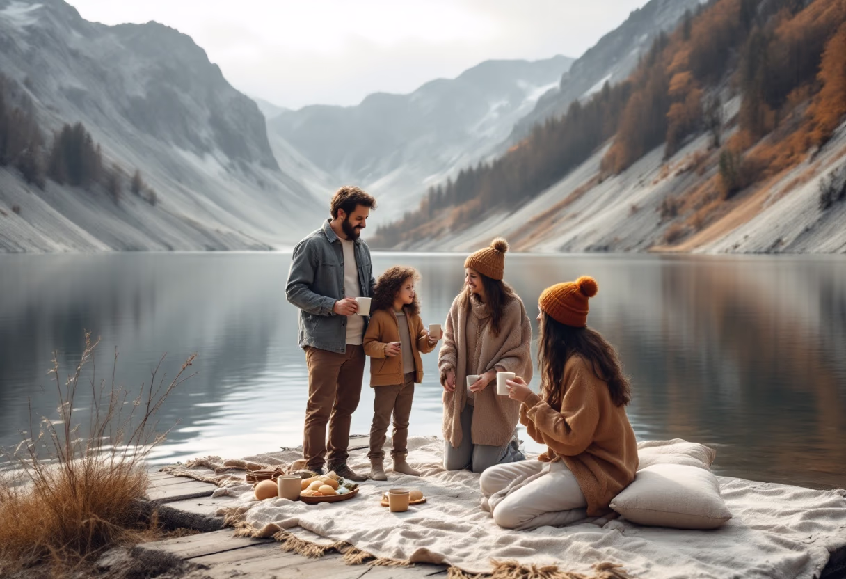 image of a family on vacation