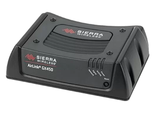 Безжичен модем Sierra Wireless AirLink GX450 в черен корпус.