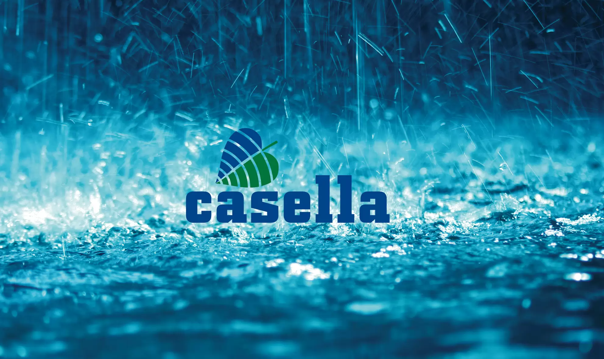 Casella logo with water background