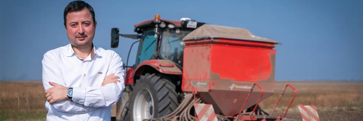 Farmer Atanas Mehandov sharing his long experience and trust in Kverneland farm equipment