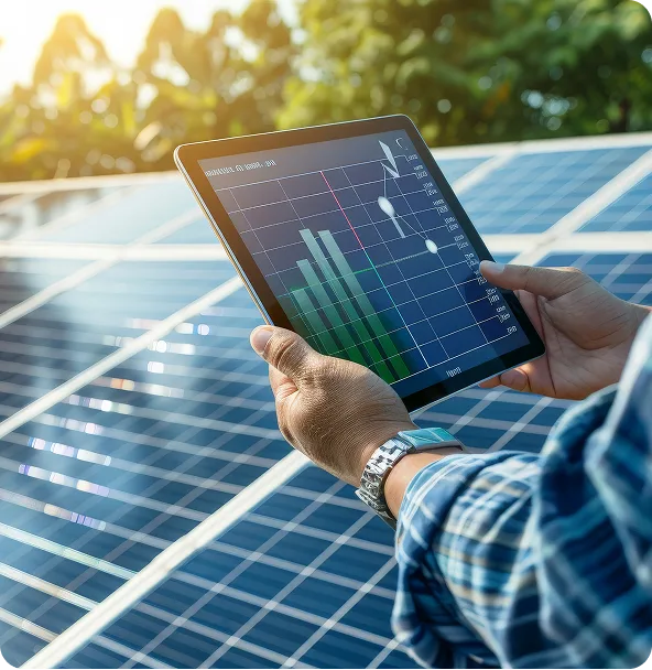 Suivi de production d'une centrale solaire sur tablette