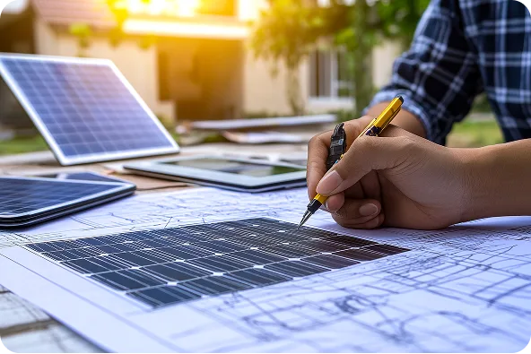 Étude et conception d'un projet photovoltaïque sur plans