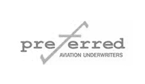 Preferred Aviation Underwriters logo with the word 'preferred' tilted and stylized.
