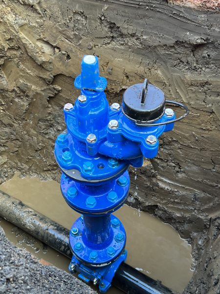 finished connection with a Hi-Flow and Hydrant