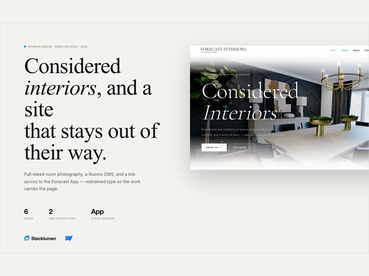 Forecast Interiors website
