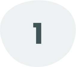 Cercle gris clair avec le chiffre 1 gris foncé centré.