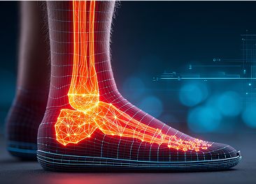 Peroneal tendonitis causing pain and inflammation along the outer ankle and foot.