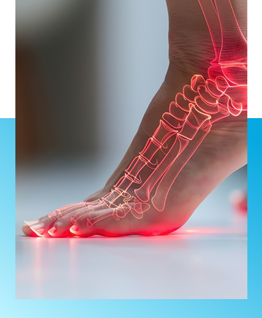 arthritis in feet causing joint pain, stiffness, and inflammation.