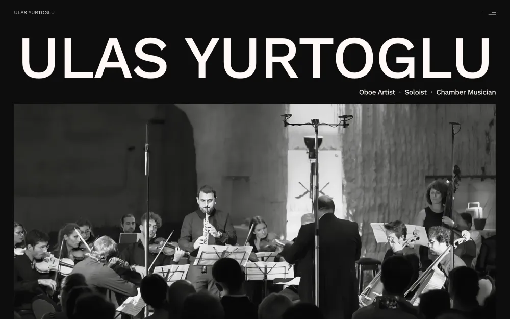 Ulas Yurtoglu classical oboist portfolio with concert photography
