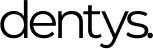 Dentys Logo in Schwarz