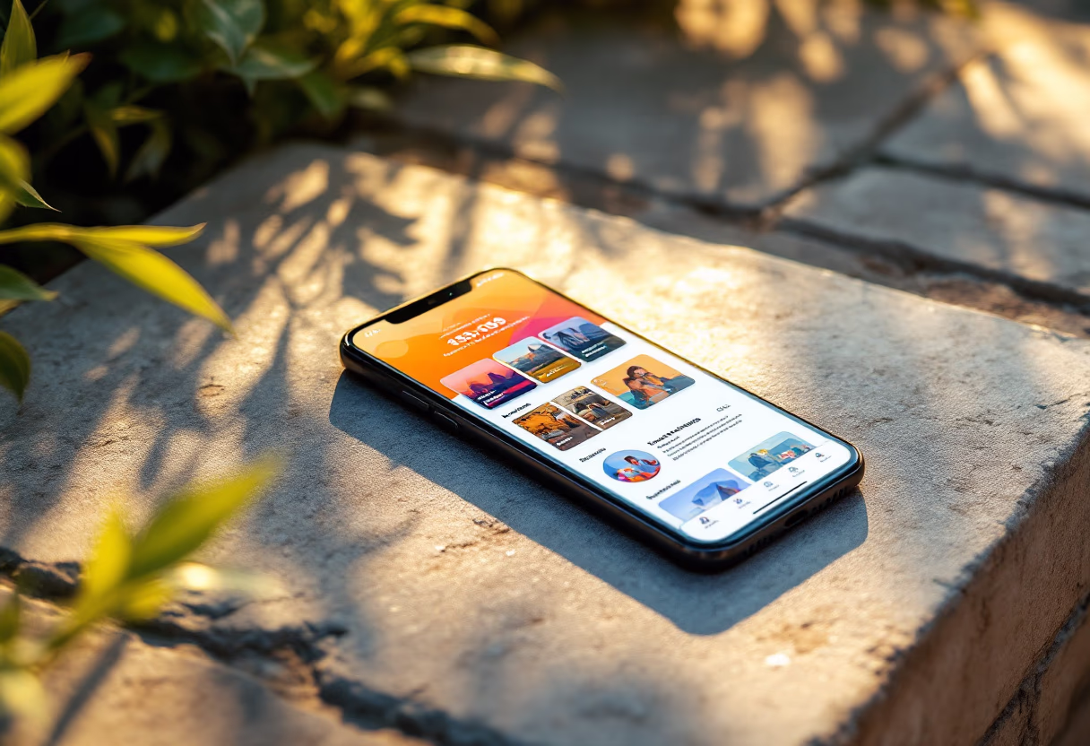 [digital project] image of a mobile app interface (for a web development agency)