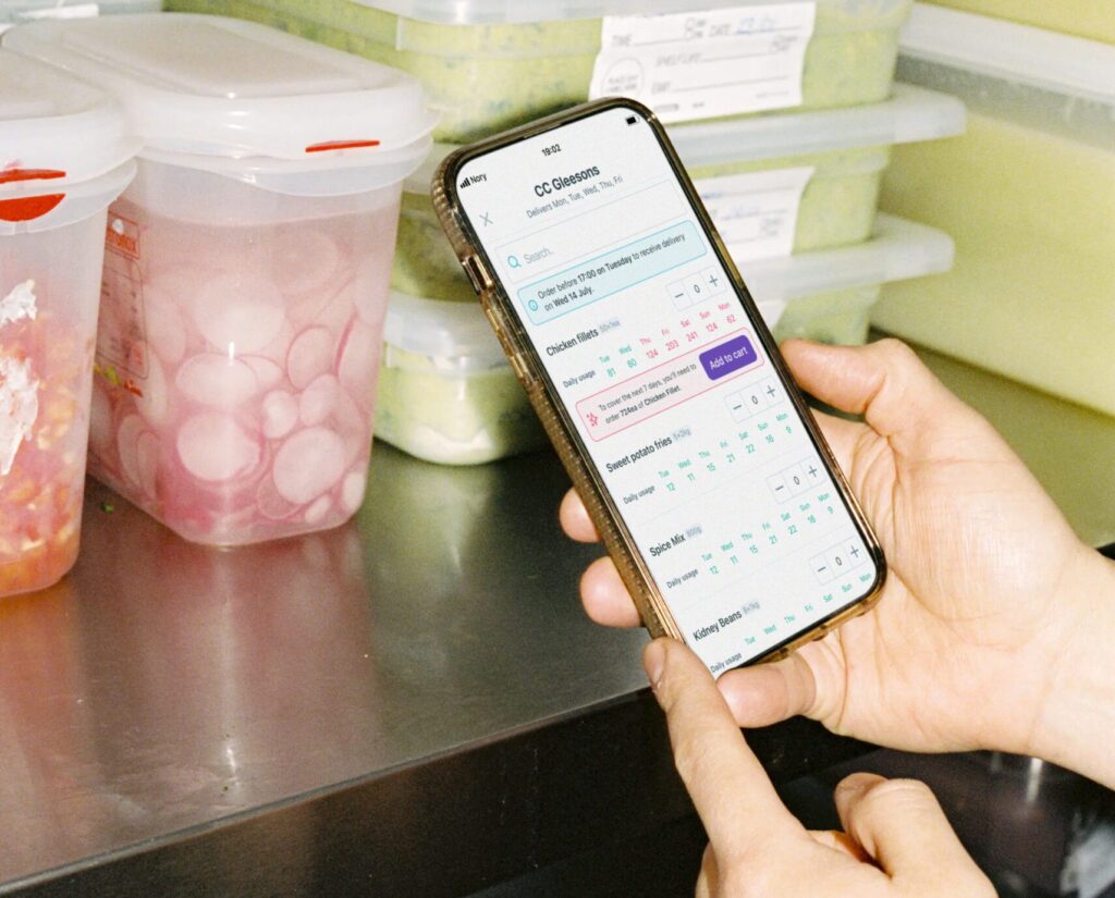 Nory inventory management on mobile app