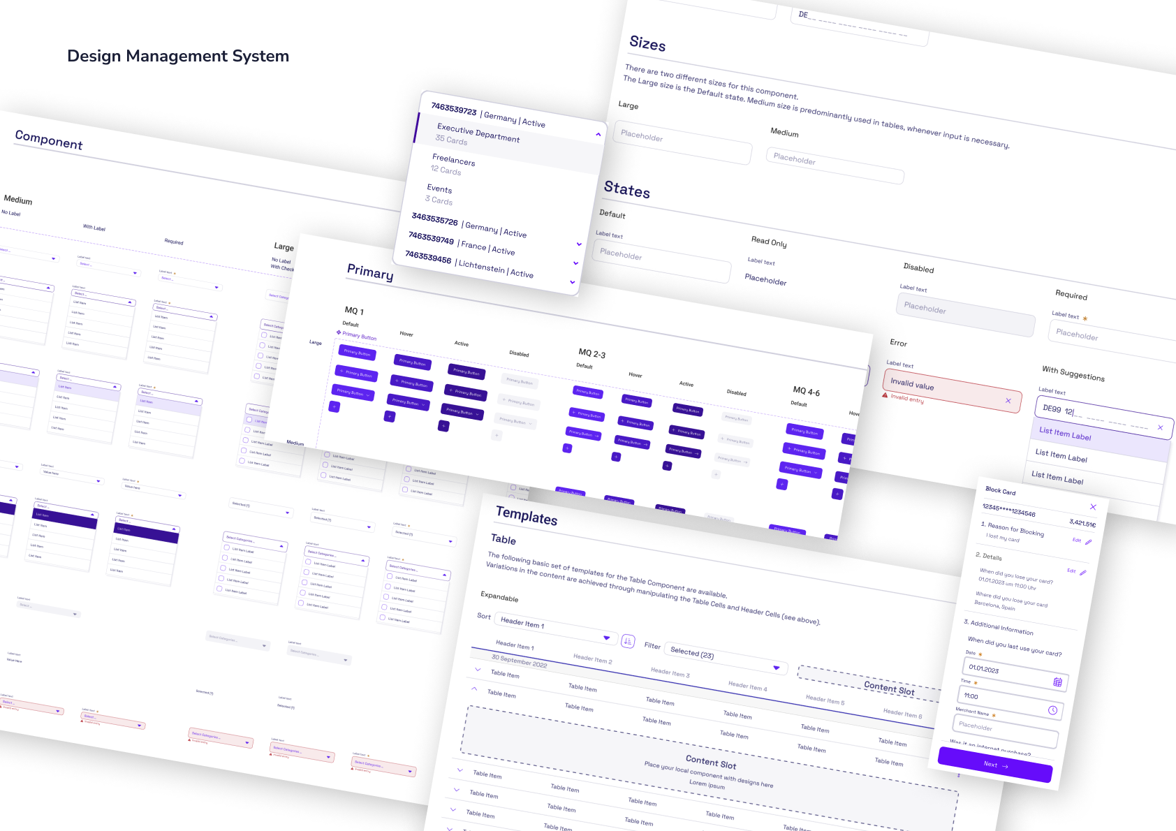 Composition of multiple parts of a Design Management System