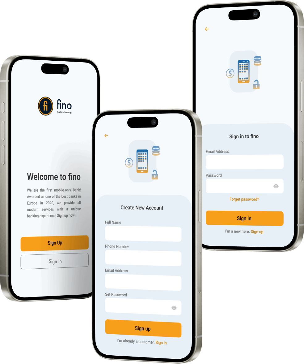 Retail finance app - onboarding part 1