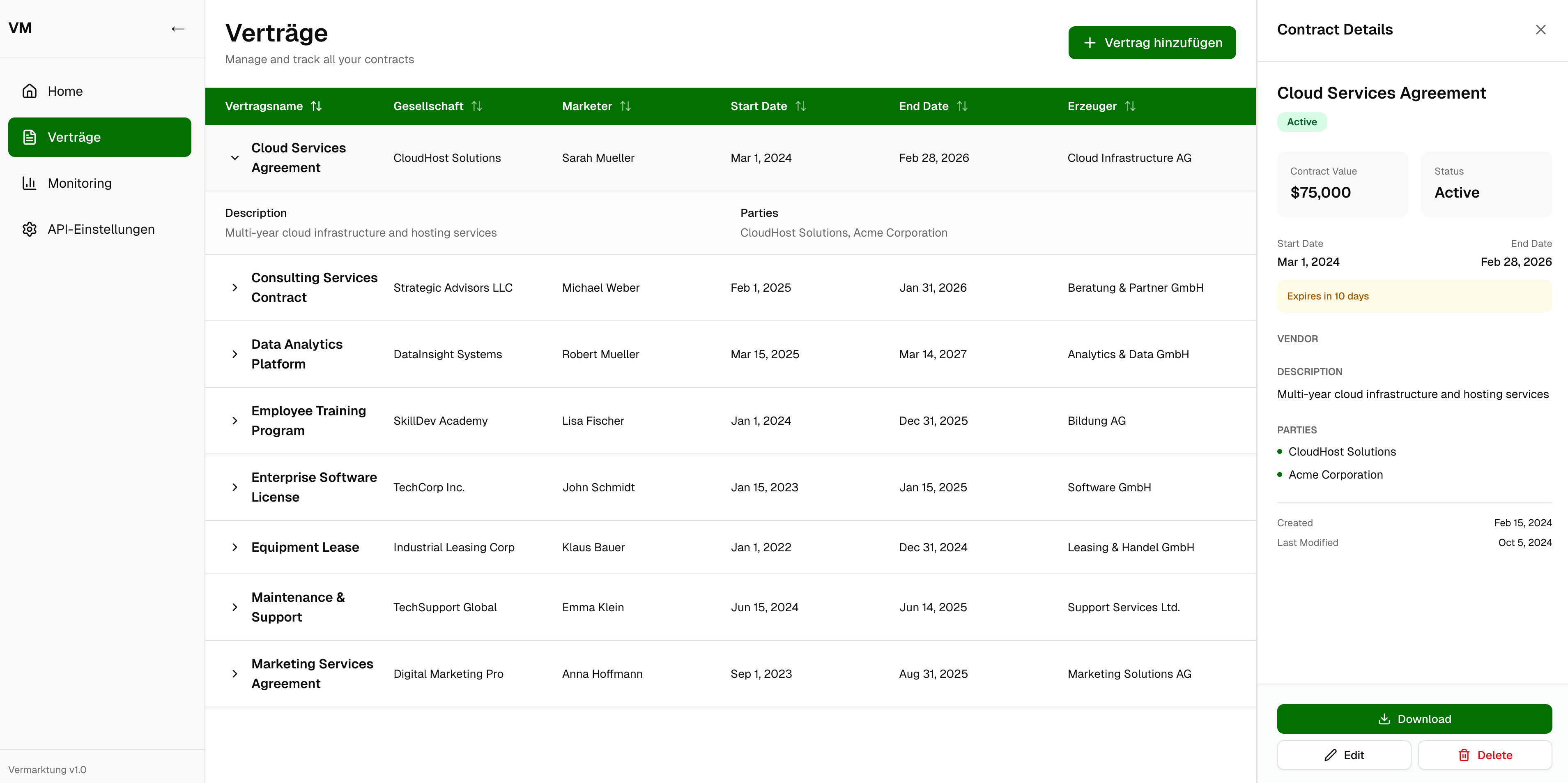 v0 - iteration 2 of table design showing contracts