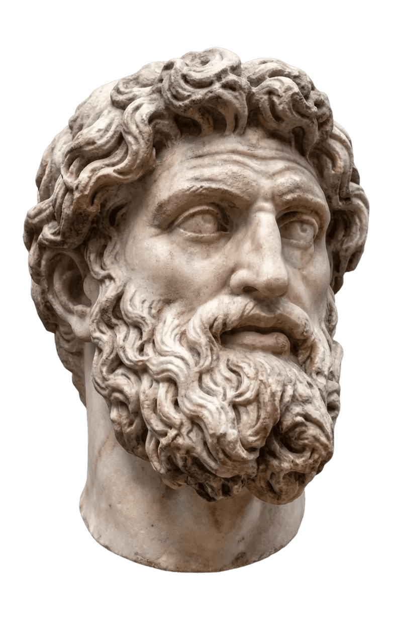 Marble bust of a man