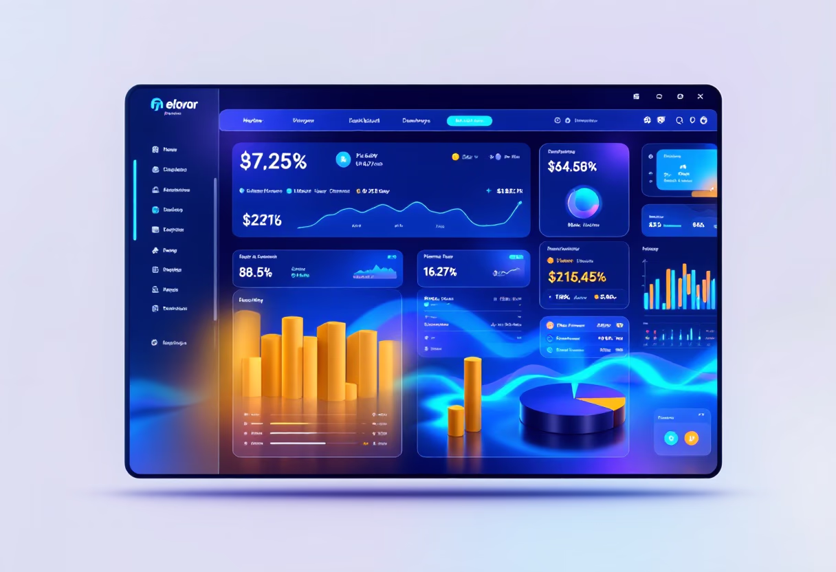 [interface] image of user interface elements (for a ai fintech company)