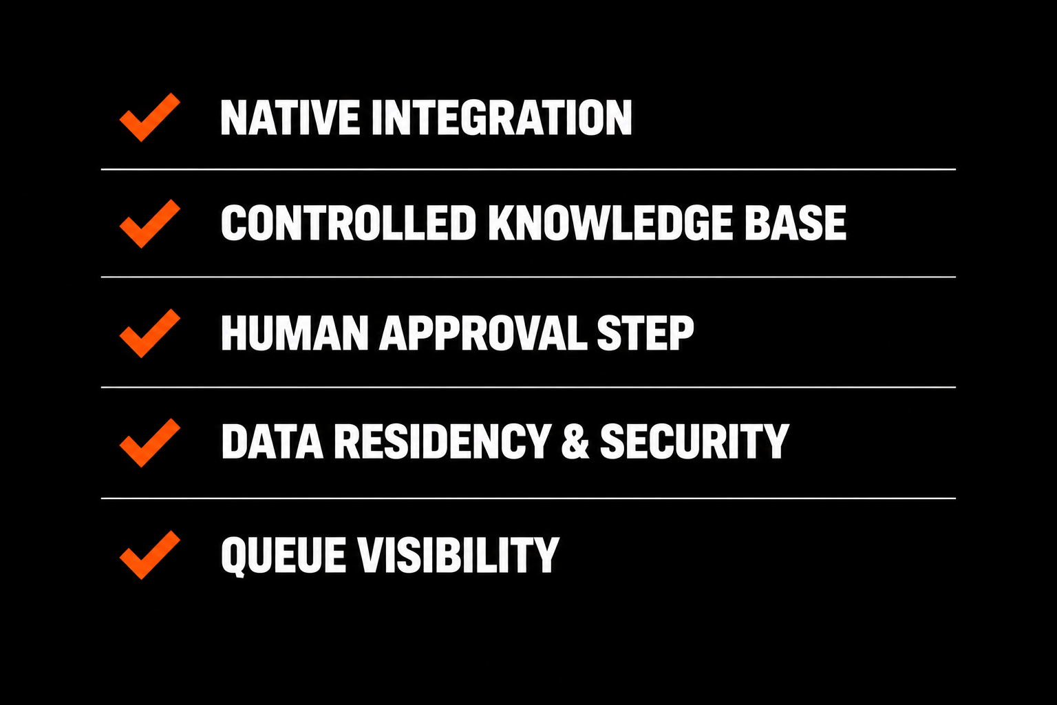 Hotel RFP software evaluation checklist covering integrations, knowledge controls, human approval, security, and queue visibility.