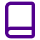 Purple outline icon of a closed book with a solid spine and front cover.