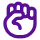 Purple shield with a paw print and stylized lightning bolt design inside.
