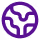Purple globe icon showing continents of Africa, Europe, and the Americas.